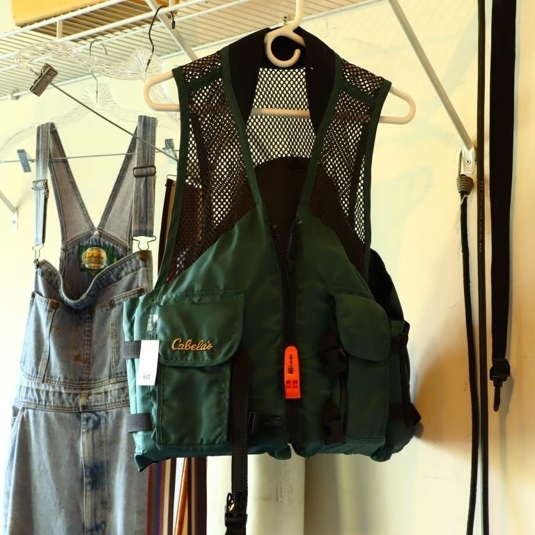 Cabelaâ€™s Fishing jacket, Oar, jumpsuit, and floa