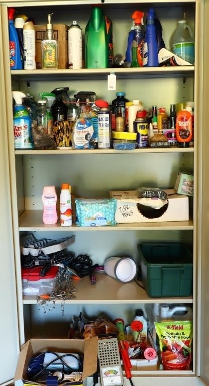 Contents of storage cabinet