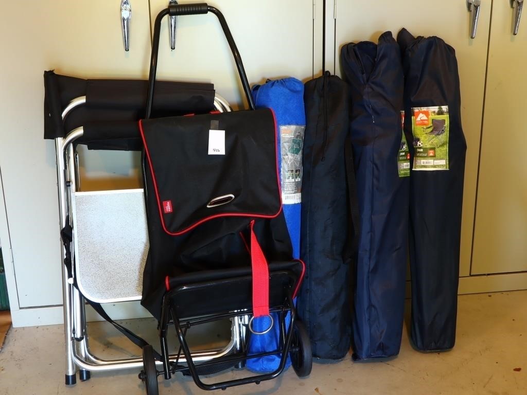 Outdoor chair and a travel bag