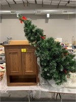 FIBER OPTIC CHRISTMAS TREE, KITCHEN CABINET