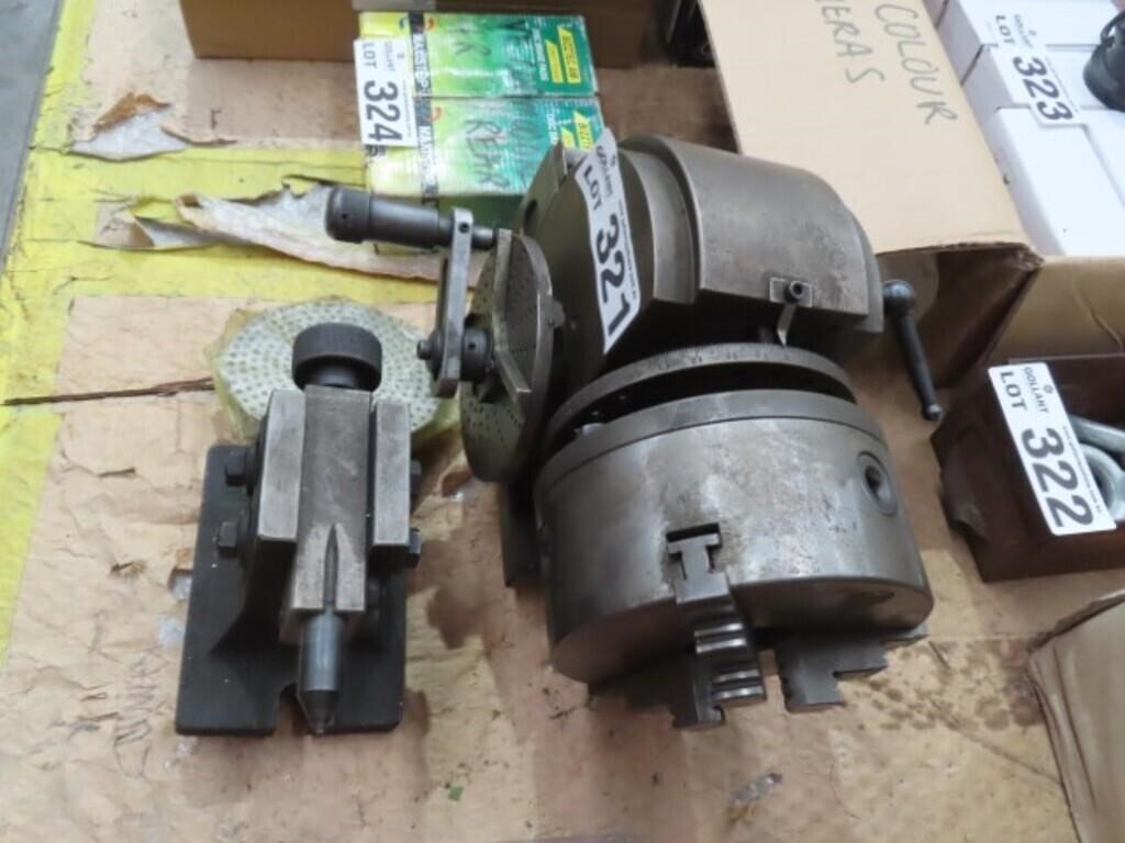 Vertex Dividing Head, 160mm 3 Jaw Chuck, Tailstock