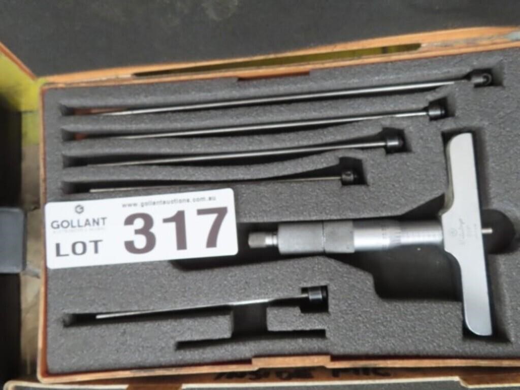 Mitutoyo Depth Micrometer 0-1" & Case