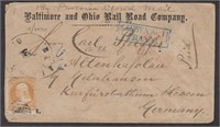 Baltimore and Ohio Rail Road Company Cover to Germ
