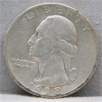 1938-S Washington Silver Quarter.