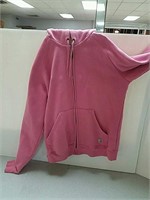 Pink Carhartt women's hooded zippered sweatshirt