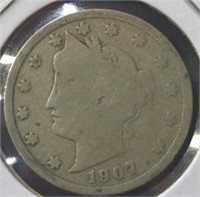 1907 Liberty Head V. Nickel