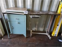 Vintage medical cabinet & hospital table/tray