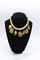 Choker with hanging coins