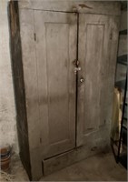 Antique primitive barn storage cabinet.