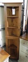 Pine slimline country style corner cabinet