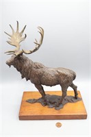 Signed 1981 James Spratt Elk Bronze Statue
