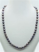 FRESH WATER PEARL CZ MAGNETIC BALL NECKLACE