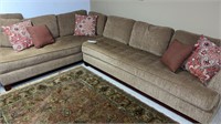 Mid century modern 2 piece sectional with xtra