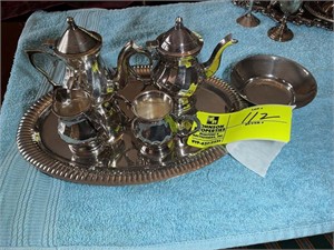Miniature Tea set, silver plated.