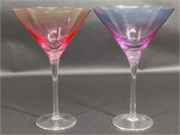Crate & Barrel Crystal  MARQUEE Martini Glasses