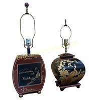 2 Chinoiserie Style Table Lamps
