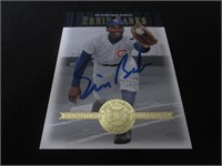 2001 UD HOF ERNIE BANKS AUTOGRAPH CARD COA