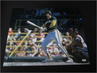 JOSE CANSECO SIGNED 16X20 PHOTO ATHLETICS COA