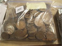 Wheat Pennies 1940's-313 +/- ct.