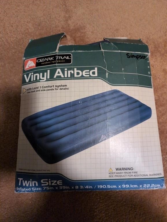 Twin vinyl airbed