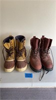 11.5 D Orvis Vibram leather boots, Sorel boots 11