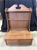 Wooden Desk Shelf with Record Player 22"x15"x30.5"