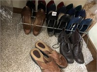 SHOE RACK AND SHOES ALL HAVE BEEN WORN