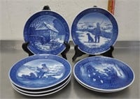 7 Royal Copenhagen plates, see pics