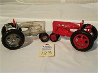 Vintage Product Miniature Farmall M's 
red and