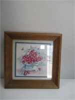 Wooden Frame & Strawberry Picture