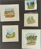 LOVELY COLLECTION OF SIGNED WATERCOLOR PAINTINGS