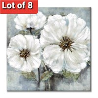 Lot of 8, Abstract Floral Blooming Peonies Flowers