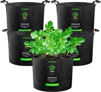 VIVOSUN 5-Pack 20 Gal. Plant Grow Bags  Black