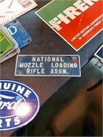 11in x 4in metal sign ntl muzzle loading assn