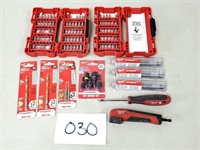 Milwaukee Drill Bits, Right Angle Adapter, Etc.