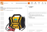 R3780  DEWALT Power Jump Starter 2000 Peak Amp