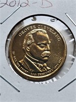 Gold Plated 2012-D Grover Cleveland Presidential D