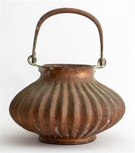 Arts & Crafts Bronze Handled Cauldron