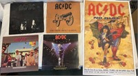 4) AC/ DC vinyl records, and AC/DC, No Bull