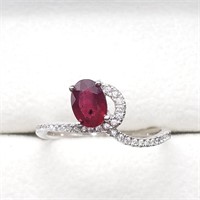 $60 Silver Ruby  Ring