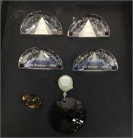 (6pc) Swarovski Crystal Plaques, Pendant