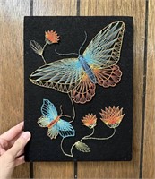 Vintage MCM Butterfly String Art