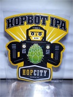 HOPCITY 'HOPBOT IPA' TIN SIGN, 19.25" X 22.5"