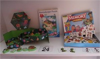 Kids - Puzzle - Stamp / Coloring Kit & Memory Game
