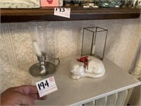 Candle Holders and Cat