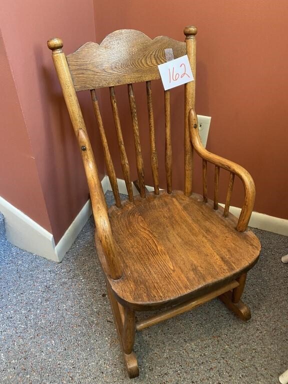 VINTAGE CHILDS OAK ROCKER