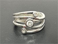 Sz.8.5 925 Sterling Silver Ring 5.94 Grams