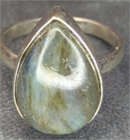 925 stamped labradorite ring size 7.75