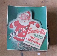1940's Glolite Santa-Glo flocked blow mold