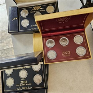 2002, 03, 04 P & D Quarter Sets 30 Coins